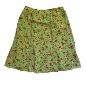 Coldwater Creek green floral skirt